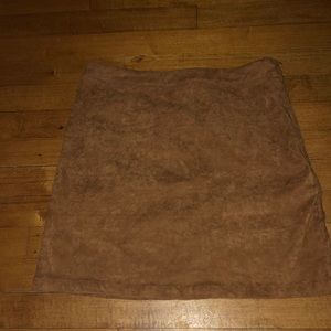 SHEIN large brown suede-like skirt